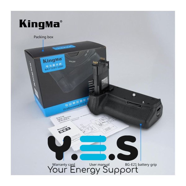 Батарейний блок KingMa для фотоапарату Canon EOS 6D Mark II (BG-E21) HPW-14377