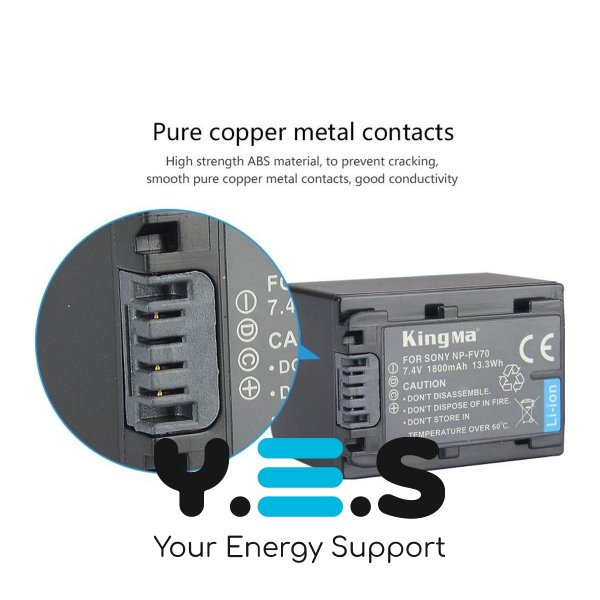 Батарея для фотоапарату Sony NP-FV70 (KingMa) 1800 mAh HPW-14173