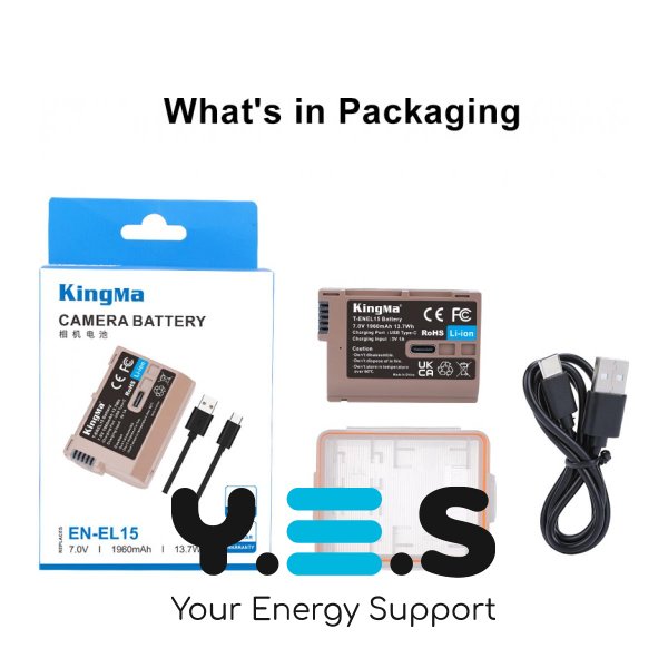 Батарея для фотоапарату Nikon EN-EL15 USB-C (KingMa) 1960 mAh HPW-14667