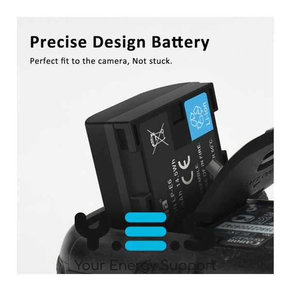 Батарея для фотоапарату Blackmagic LP-E6 (KingMa) 1960 mAh HPW-14545