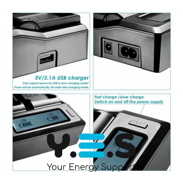 Інтелектуальний зарядний пристрій на 2 батареї (KingMa) для Fujifilm NP-W235 HPW-14456