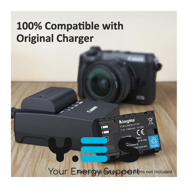 Батарея для фотоапарату Z CAM LP-E6 (KingMa) 1960 mAh HPW-14546