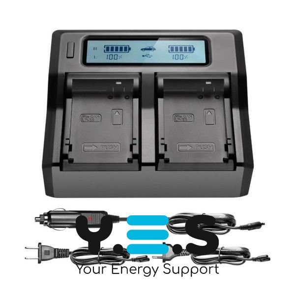 Інтелектуальний зарядний пристрій на 2 батареї (KingMa) для Canon LP-E8 HPW-13331