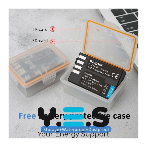 Батарея для фотоапарату Pentax D-LI109 (KingMa) 1050 mAh HPW-14159