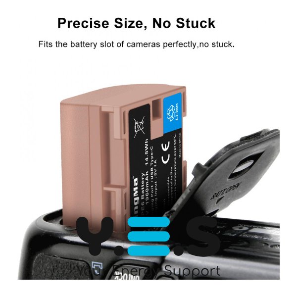 Батарея для фотоапарату Canon LP-E6 USB-C (KingMa) 1960 mAh HPW-14741