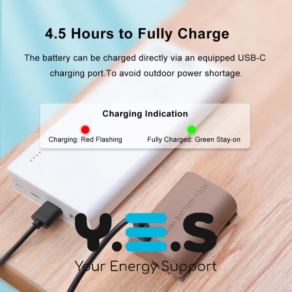 Батарея для фотоапарату Canon LP-E6 USB-C (KingMa) 1960 mAh HPW-14741