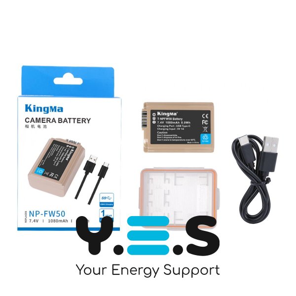 Батарея для фотоапарату Sony NP-FW50 USB-C (KingMa) 1080 mAh HPW-14743