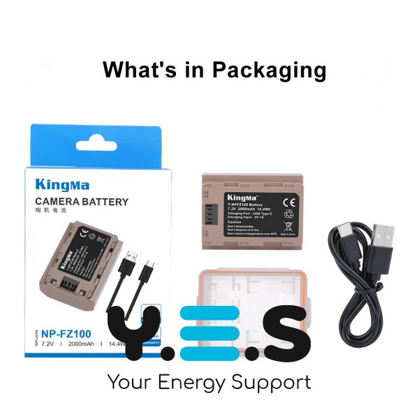 Батарея для фотоапарату Sony NP-FZ100 USB-C (KingMa) 2000 mAh HPW-14666