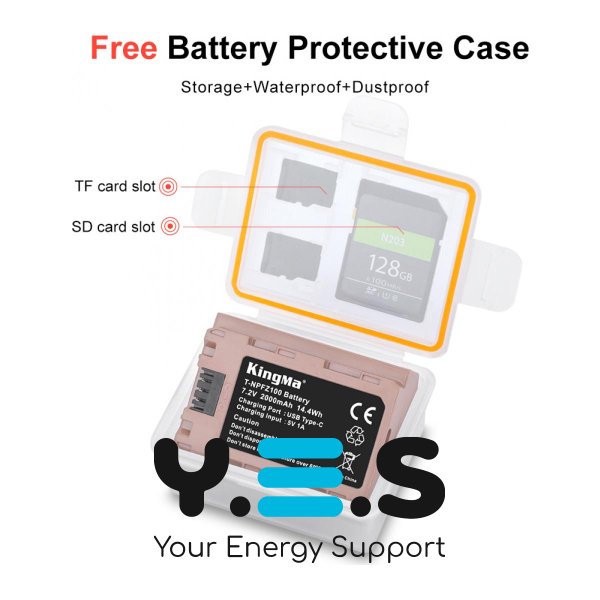 Батарея для фотоапарату Sony NP-FZ100 USB-C (KingMa) 2000 mAh HPW-14666