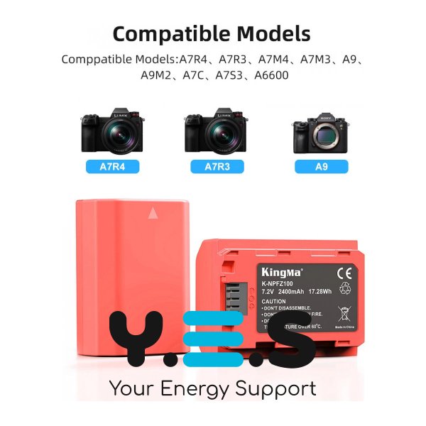 Батарея для фотоапарату Sony NP-FZ100 (KingMa) 2400 mAh HPW-14669