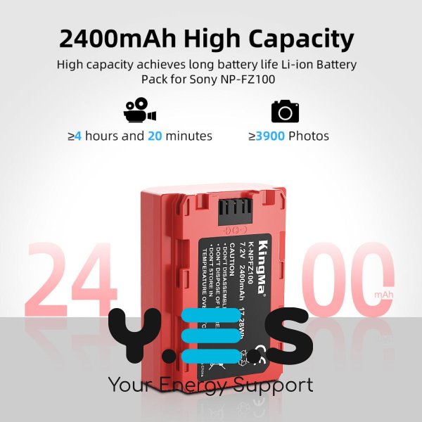 Батарея для фотоапарату Sony NP-FZ100 (KingMa) 2400 mAh HPW-14669