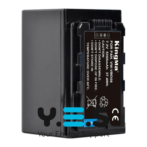 Батарея для фотоапарату Panasonic VW-VBD58 (KingMa) 5200 mAh HPW-14714