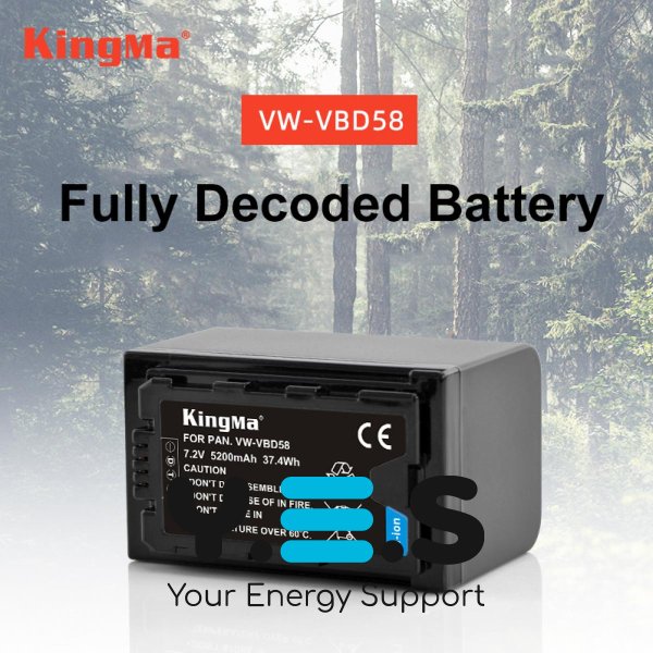 Батарея для фотоапарату Panasonic VW-VBD58 (KingMa) 5200 mAh HPW-14714