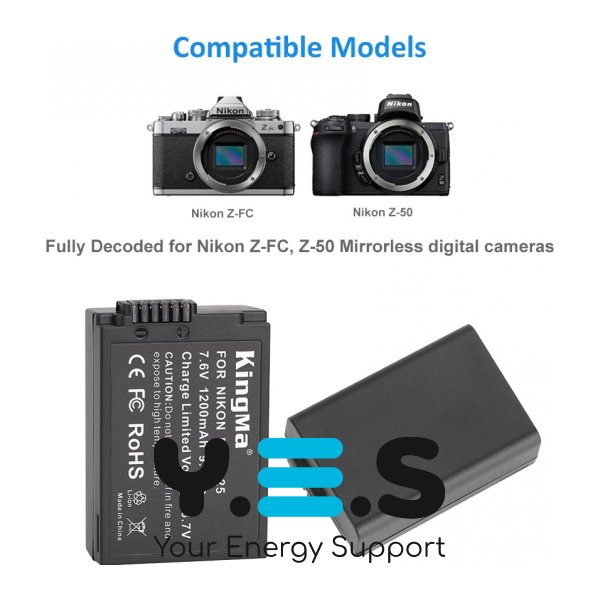 Батарея для фотоапарату Nikon EN-EL25 (KingMa) 1200 mAh HPW-14535