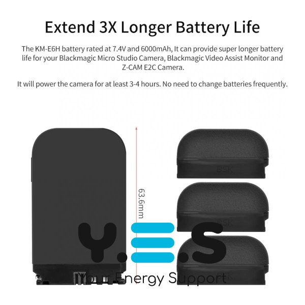 Батарея для фотоапаратуZ CAM KM-E6 (KingMa) 6000 mAh HPW-14537