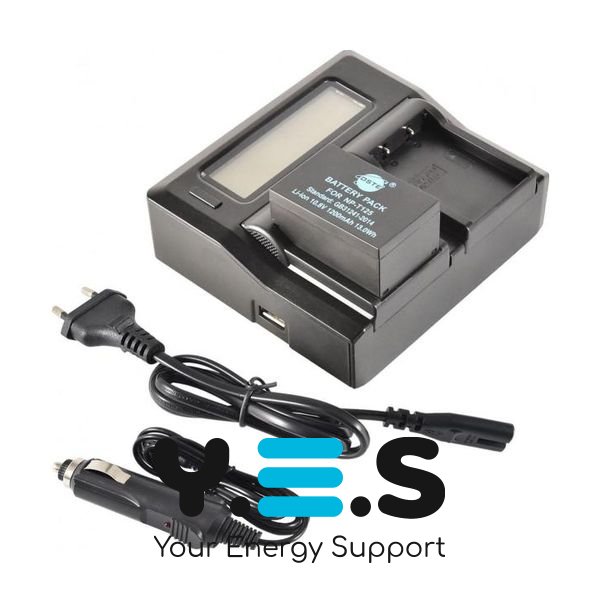 Інтелектуальний зарядний пристрій на 2 батареї (KingMa) для Fujifilm NP-T125 HPW-13304