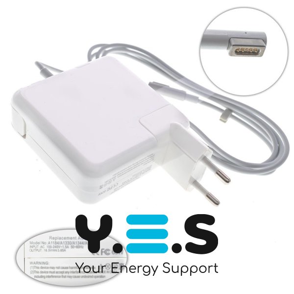 60W 16.5V 3.65A блок живлення для APPLE MagSafe A1184, A1330, A1344, A1278, L-образний