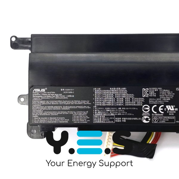 Original  акумулятор A32N1511 для Asus ROG G752 G752VL G752VT G752VM G752VT G752VY 0B110-0037000 6700mAh (72Wh) 10.8V