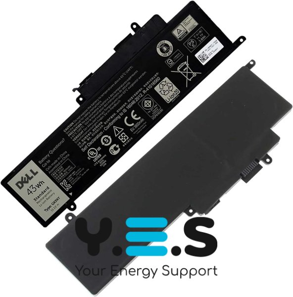 Батарея (оригінал) для Dell Inspiron: 3147 3148 3152 3153 3157 3158 7347 7348 7352 7353 7359 7558 7568 GK5KY 04K8YH 11.1V 3800mAh (43Wh)