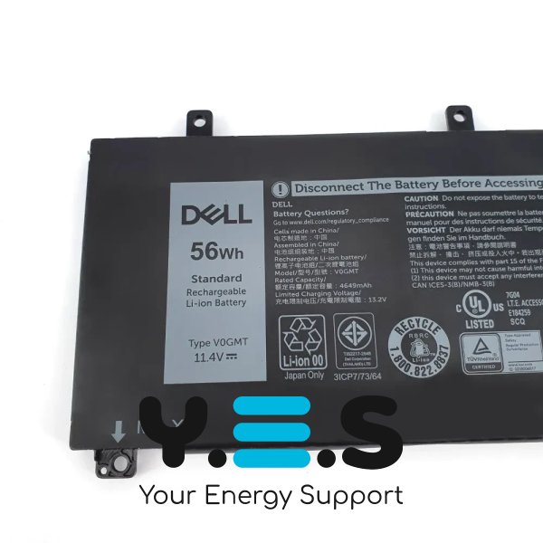 Бататея (оригінал) для Dell Inspiron G7 17 7700 V0GMT 4K1VM W62W6 0W62W6 11.4V 4649mAh (56Wh)