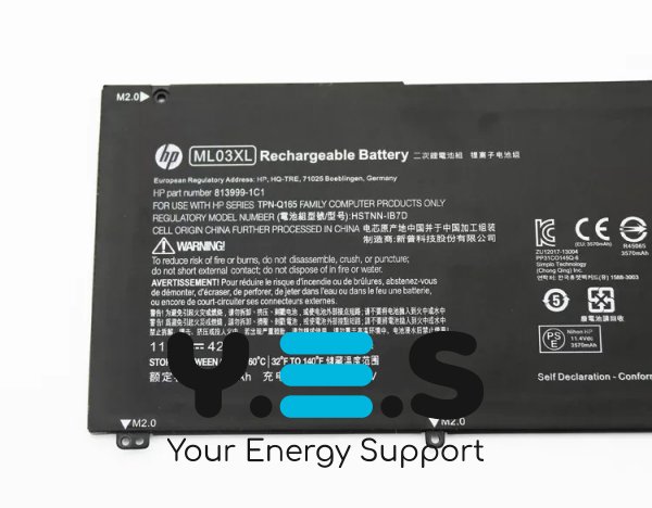 Батарея (оригінал) для HP Spectre x2 12-A ML03XL 11.4V 3570mAh (42Wh)