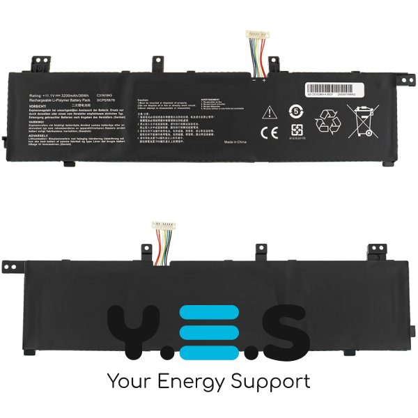 Батарея для ASUS VivoBook S14 (S432, S432FA, S432FL), VivoBook S15 (S532FA, S532FL), X432FA, X532FA, X532FL C31N1843 11.1V 3200mAh