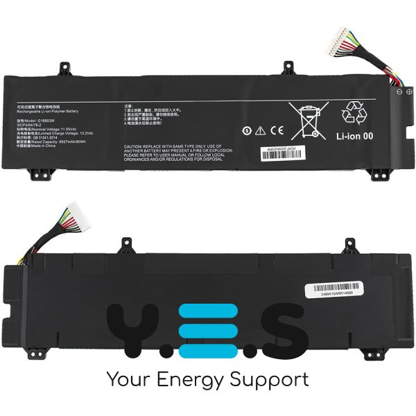 Батарея для Xiaomi Redmi G Pro G16B03W 11.55V 6927mAh 80Wh