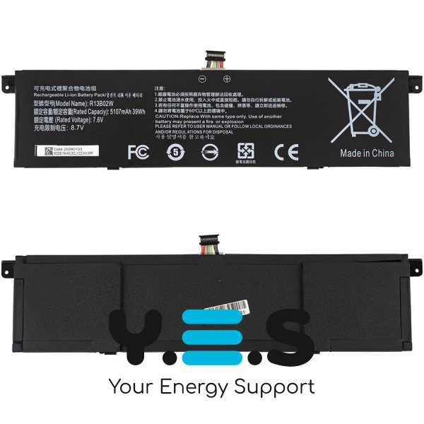 Батарея для Xiaomi Mi Book Air 13.3" R13B01W  7.6V 5100mAh 39Wh