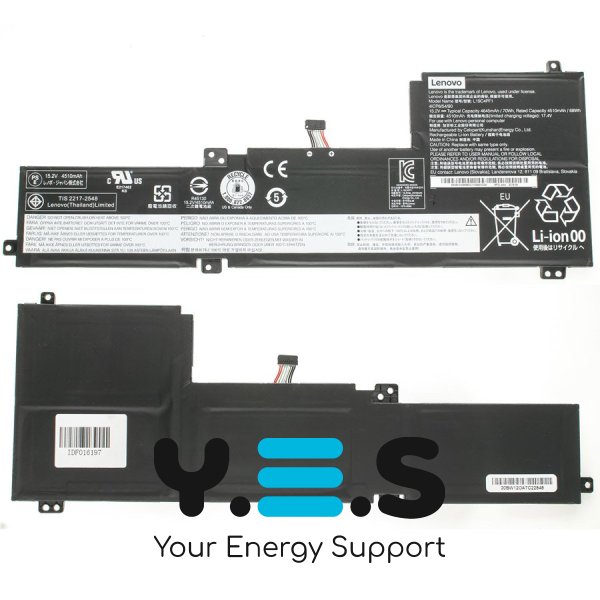 Батарея (оригінал) для LENOVO IdeaPad 5 15IIL05 L19M4PF1 15.12V 4630mAh 70Wh