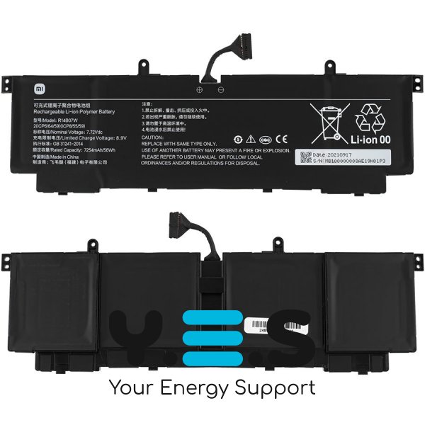 Батарея (оригінал) для Xiaomi Book Pro 14 2022 R14B07W 7.72V 7254mAh 56Wh