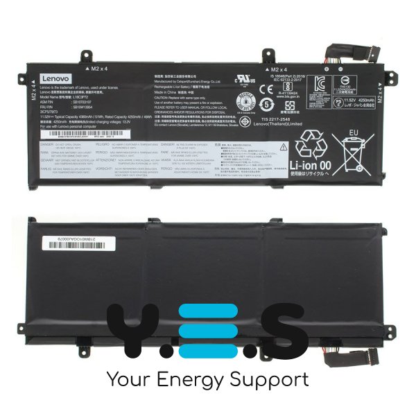 Батарея (оригінал) для  LENOVO ThinkPad T590, T15 Gen 1, P15s Gen 1 L18L3P71 11.52V 4385mAh 51Wh