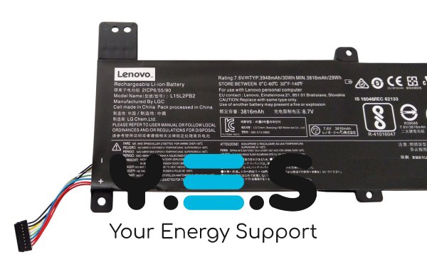 Батарея (оригінал) для Lenovo IdeaPad 310-14ISK 310-14IAP 310-14IKB L15L2PB2 L15M2PB2 L15C2PB2 7.6V 3948mAh (30Wh)