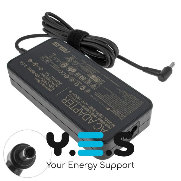 Оригінальний блок живлення для ноутбука Asus 150W 20V 7.5A (4.5×3.0мм з піном) чорний, овальний корпус