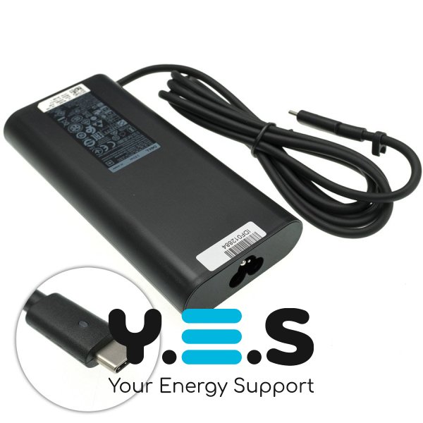 Оригінальний блок живлення для ноутбука Dell 130W (USB Type-C) чорний, овальний корпус