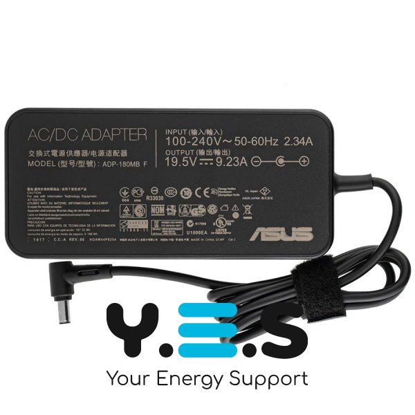 Оригінальний блок живлення для ноутбука Asus 180W 19.5V 9.23A (6.0×3.7мм з піном) чорний, овальний корпус
