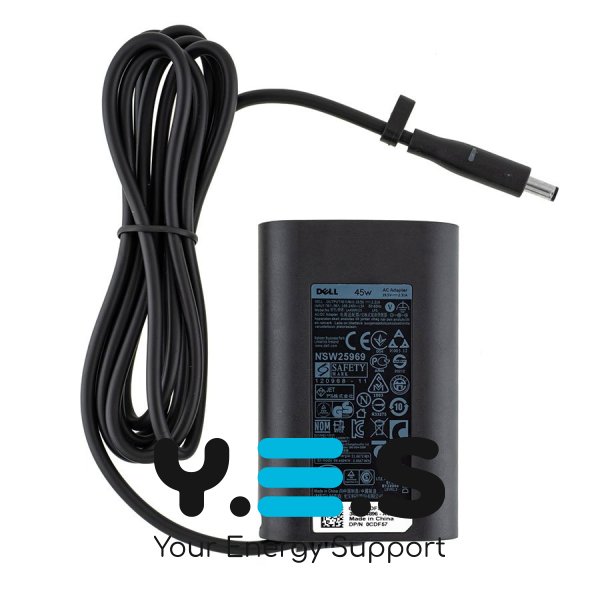 Оригінальний блок живлення для ноутбука Dell 45W 19.5V 2.315A (4.5×3.0мм з піном) чорний, овальний корпус