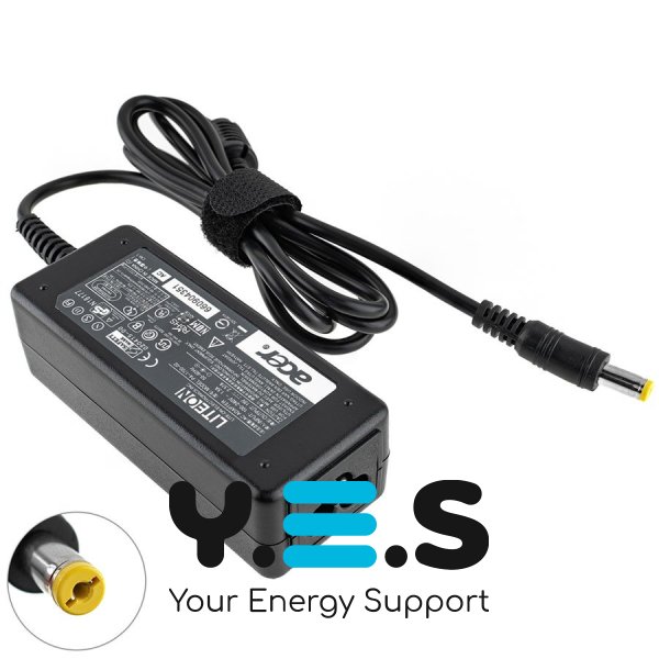 Блок живлення Acer 45W 19V 2.37A 5.5×1.7 мм прямий розʼєм – адаптер для Aspire, TravelMate, Extensa (OEM)