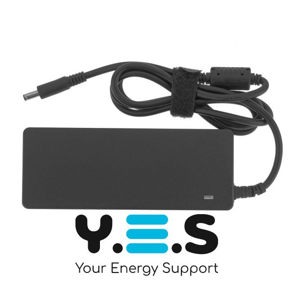 Блок живлення Replacement для ноутбуків Dell Latitude / Inspiron / Vostro — 90W 19.5V 4.62A 4.5×3.0мм PIN, прямокутний розʼєм, чорний, без кабелю
