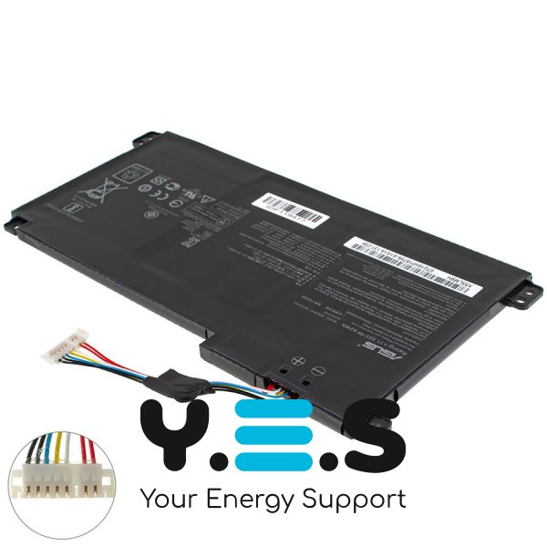 Оригінальна батарея ASUS B31N1912 (зі шлейфом) для VivoBook E410MA, E510MA, E410KA, E510KA — 11.55V, 3640мАг, 42Wh, Чорна