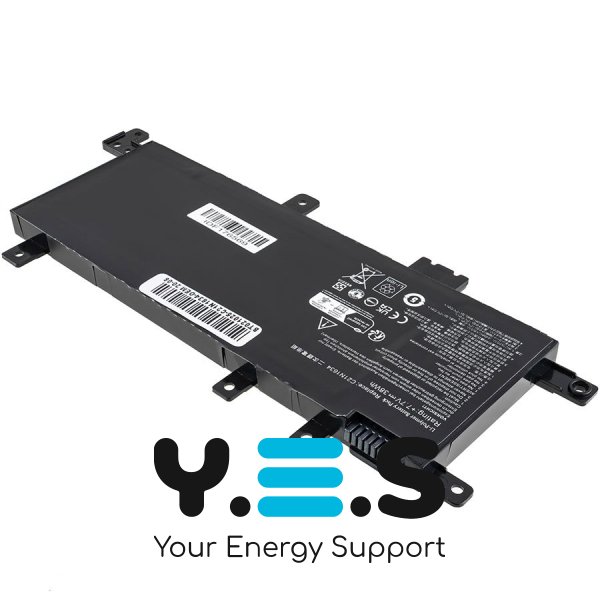 Батарея для ноутбука ASUS C21N1634 (VivoBook X542UA, X542UF, X542UN, X542UR, X542BP) — 7.4V, 5000mAh, 38Wh, чорна