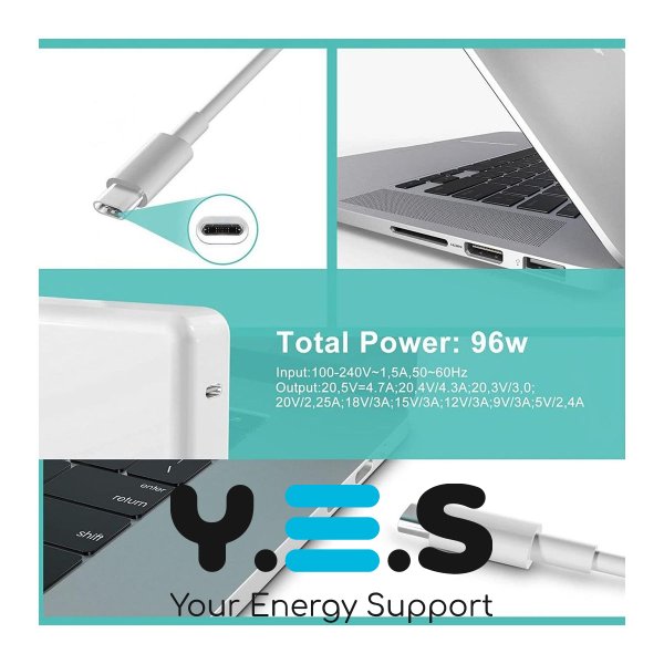 96W 87W 67W USB-C Type-C блок живлення (зарядне, мережевий адаптер) до ноутбуків, планшетів, телефонів | шнур USB-C 1.8м в комплекті HPW-14630