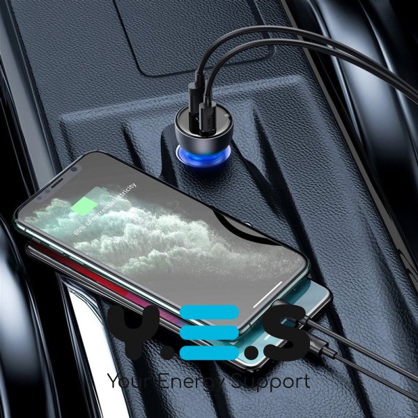 Автомобільний зарядний пристрій Baseus Particular Digital Display QC+PPS Dual Quick Charger Car Charger 65W Shallow tarnish (CCKX-C0A)