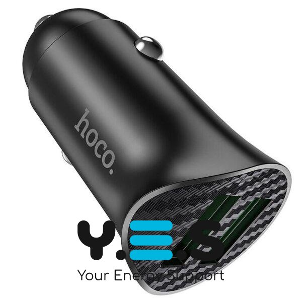 Автомобільний зарядний пристрій Hoco Z39, 18W, Чорний (6931474735027)