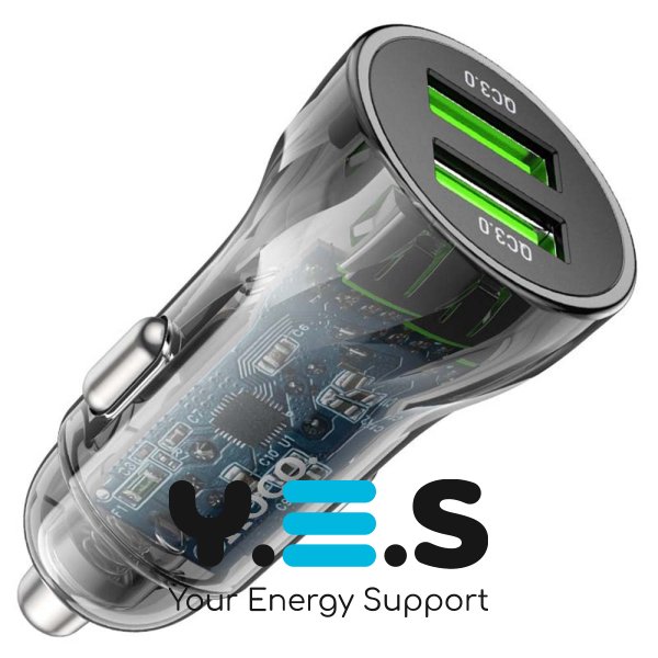 Авто зарядний пристрій Hoco Z47 QC3.0 (2USB/20W) Чорне