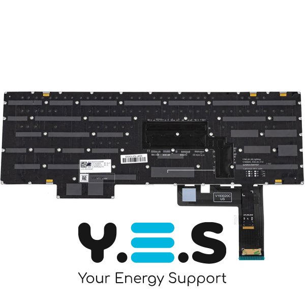 Оригінальна клавіатура для ноутбука Lenovo Legion 7-16ACHG6 — чорна, російська розкладка, без рамки, з підсвічуванням клавіш RGB PerKey