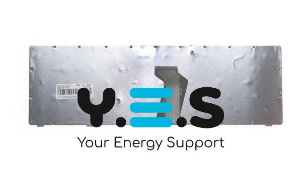 Клавіатура для ноутбука Lenovo Y570 — чорна, російська розкладка, фіолетова рамка