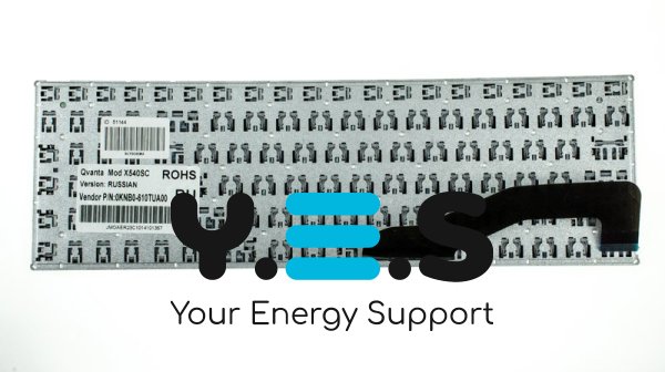 Клавіатура для ноутбука ASUS X540 — чорна, російська розкладка, без рамки