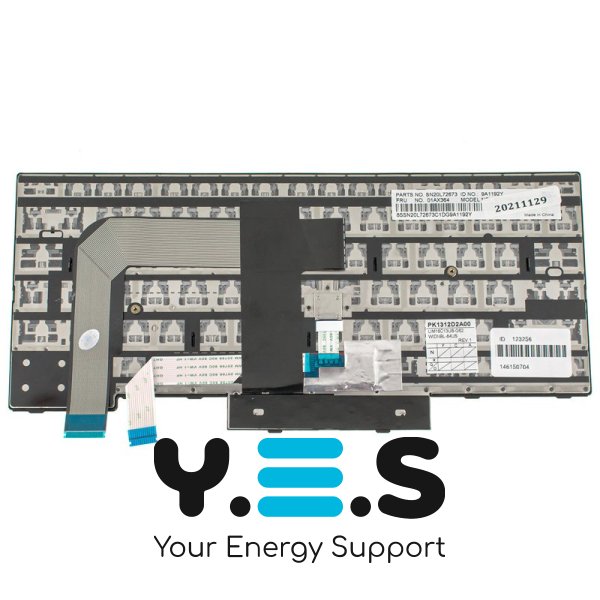 Оригінальна клавіатура для ноутбука Lenovo ThinkPad T480 — чорна, російська розкладка