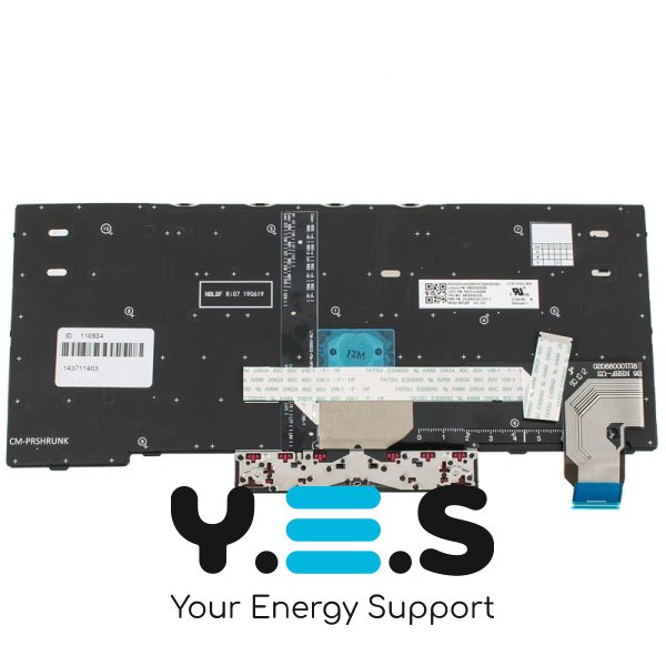 Клавіатура для ноутбука Lenovo ThinkPad X13 — чорна, російська розкладка, з підсвічуванням клавіш