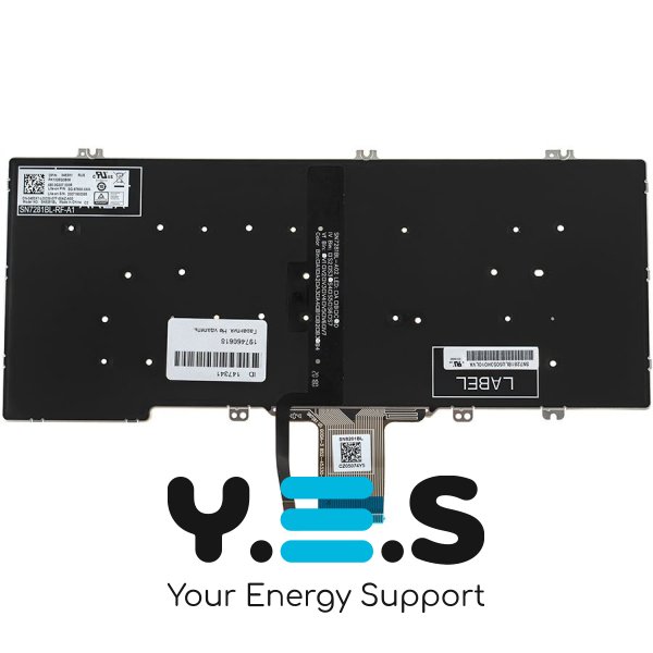 Клавіатура для ноутбука DELL (Latitude: 3200, 3300, 5200) — чорна, російська розкладка, без рамки, оригінал